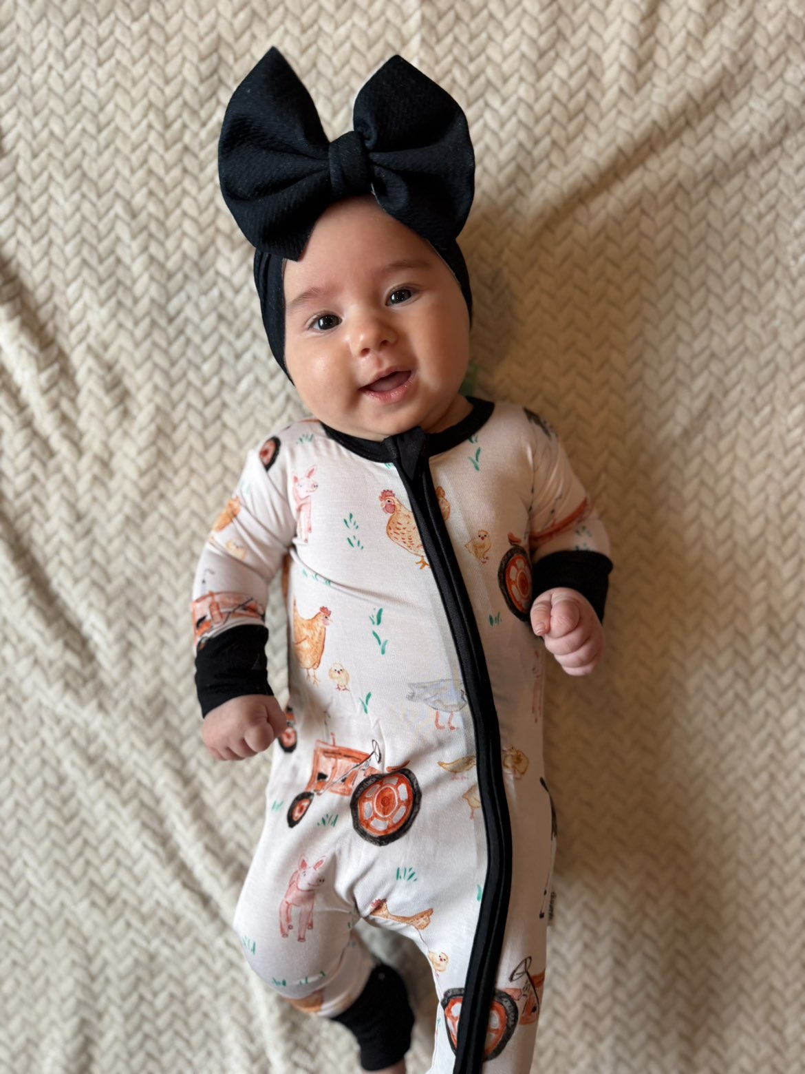Millie Moo ZIP Bamboo Farm One Piece