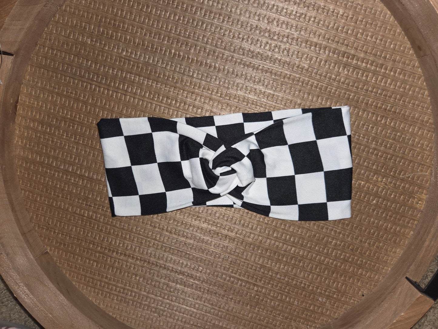 Black & White Checkered Headband