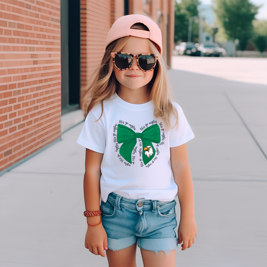 Lets Go Eagles Bow (Toddler)
