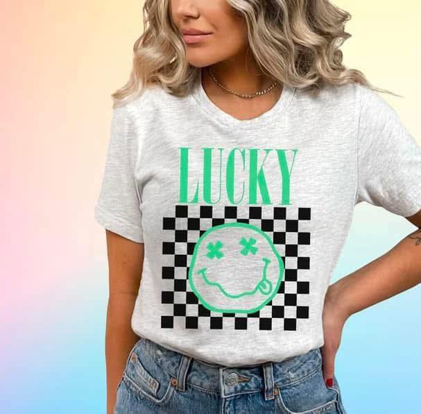 Checkered Lucky Silly Face (Adult)