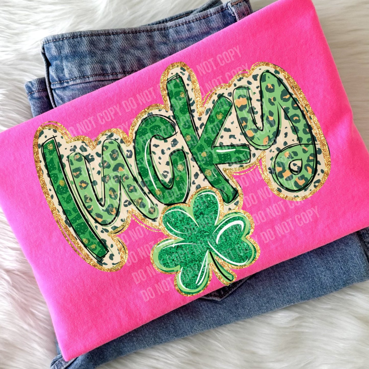Gold Outline Lucky (Adult)