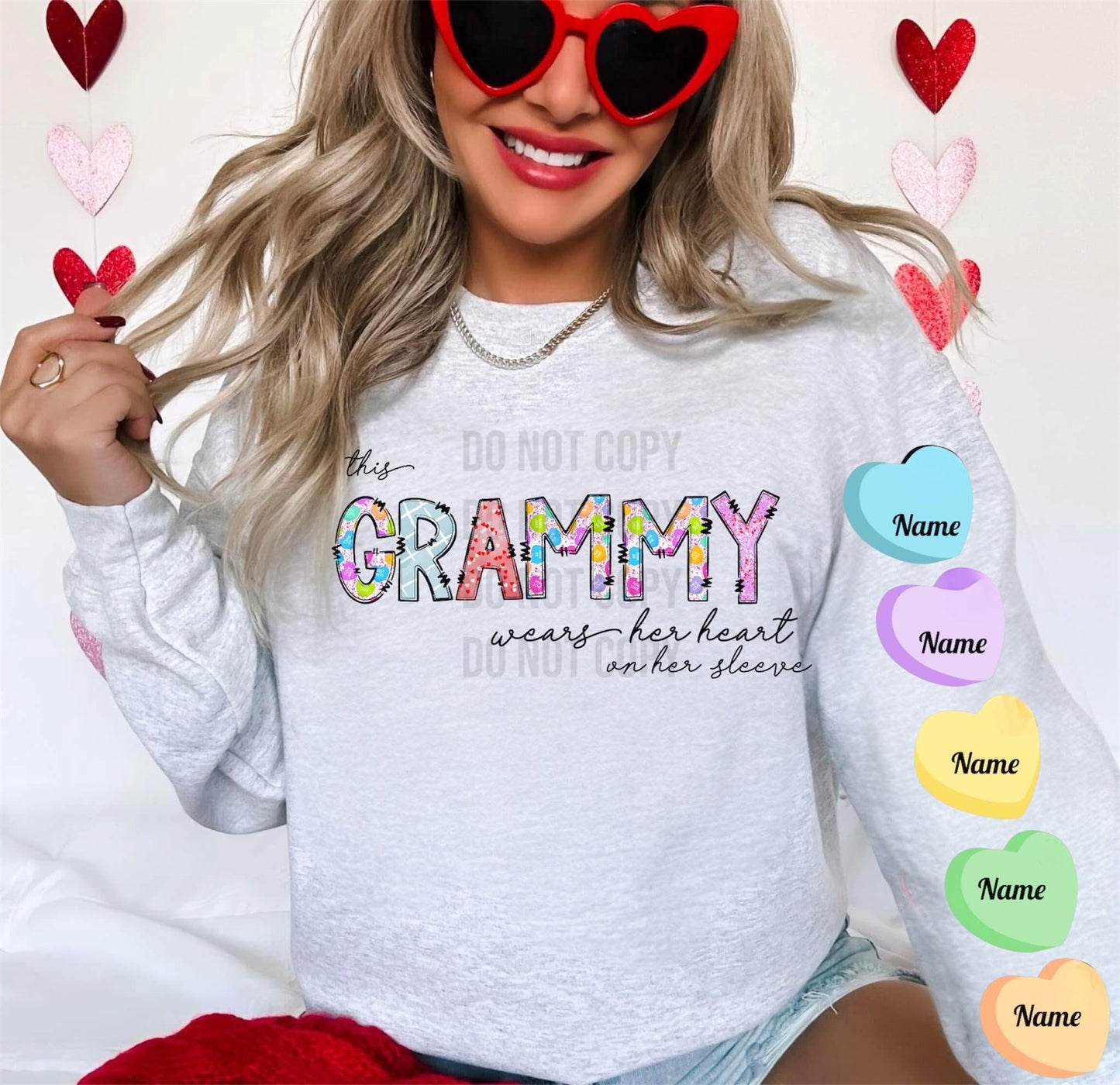 This Grammy wears her heart of her Sleeve (Customizable)