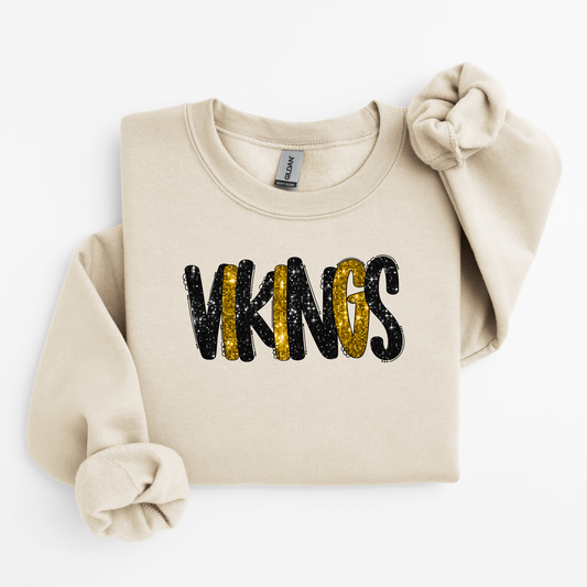 Black and Gold Glitter Vikings