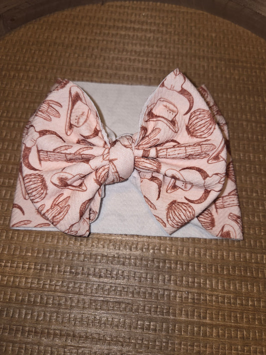 Cowboy Headwrap Bow