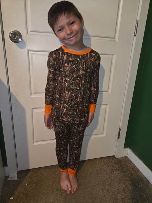 Hunter Camo Two Piece Bamboo Jammies